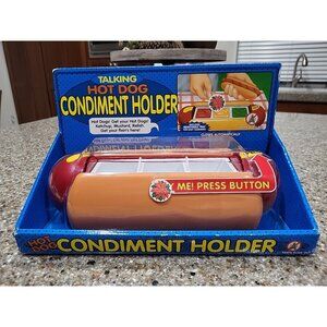 The Original Hot Dog Condiment Holder 1999 Fun-Damental Unopened Talking VINTAGE